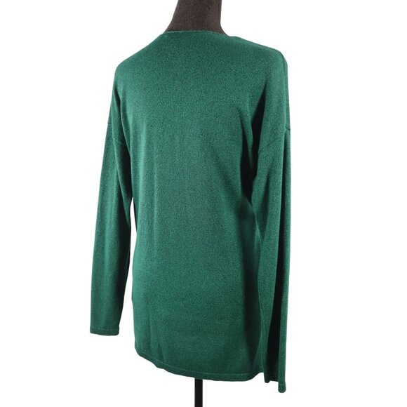 INC international concept V-Neck Emerald Green Long Sleeve Sweater Size Small - Picture 4 of 12